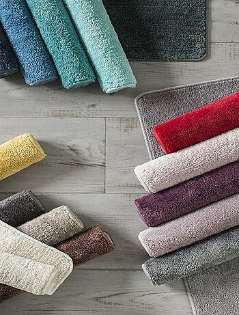 Guy levasseur - lot de 2 tapis de bain polyester 50x80cm + contour 50x40cm