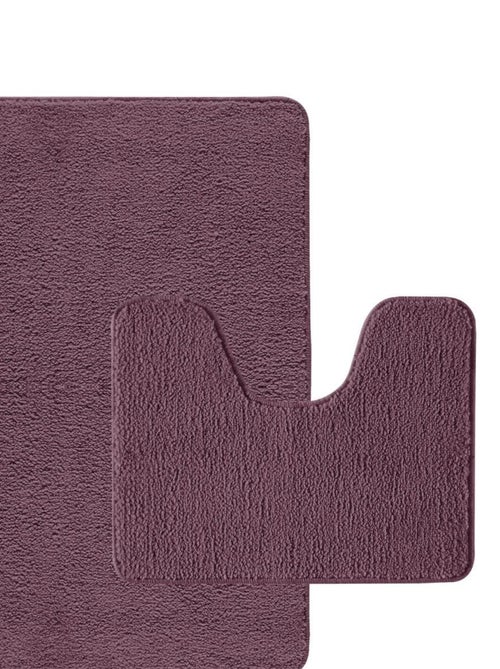 Guy levasseur - lot de 2 tapis de bain polyester 50x80cm + contour 50x40cm - Kiabi Guy levasseur - lot de 2 tapis de bain polyester 50x80cm + contour 50x40cm - Kiabi