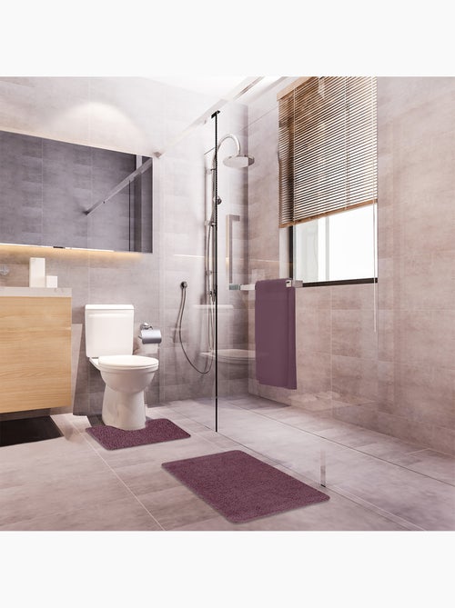 Guy levasseur - lot de 2 tapis de bain polyester 50x80cm + contour 50x40cm - Kiabi Guy levasseur - lot de 2 tapis de bain polyester 50x80cm + contour 50x40cm - Kiabi