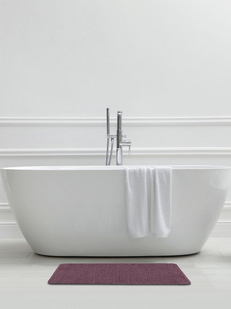 Guy levasseur - lot de 2 tapis de bain polyester 50x80cm + contour 50x40cm Violet - Kiabi
