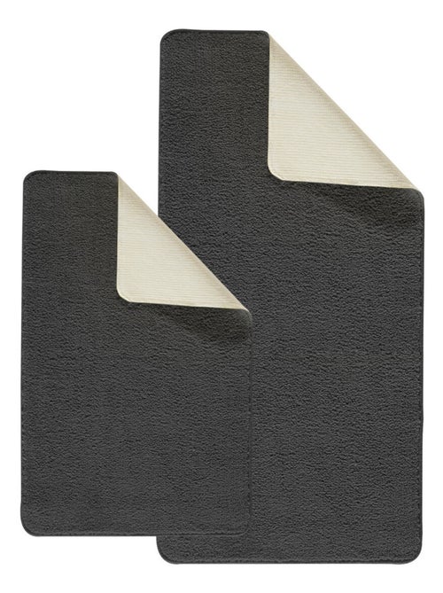 Guy Levasseur - Lot de 2 tapis de bain polyester 60x120cm + 50x80cm #4c2b11 - Kiabi Guy Levasseur - Lot de 2 tapis de bain polyester 60x120cm + 50x80cm #4c2b11 - Kiabi