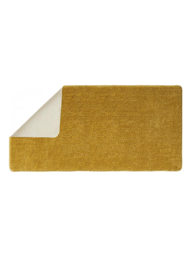 Guy Levasseur - Lot de 2 tapis de bain polyester 60x120cm + 50x80cm miel Jaune - Kiabi