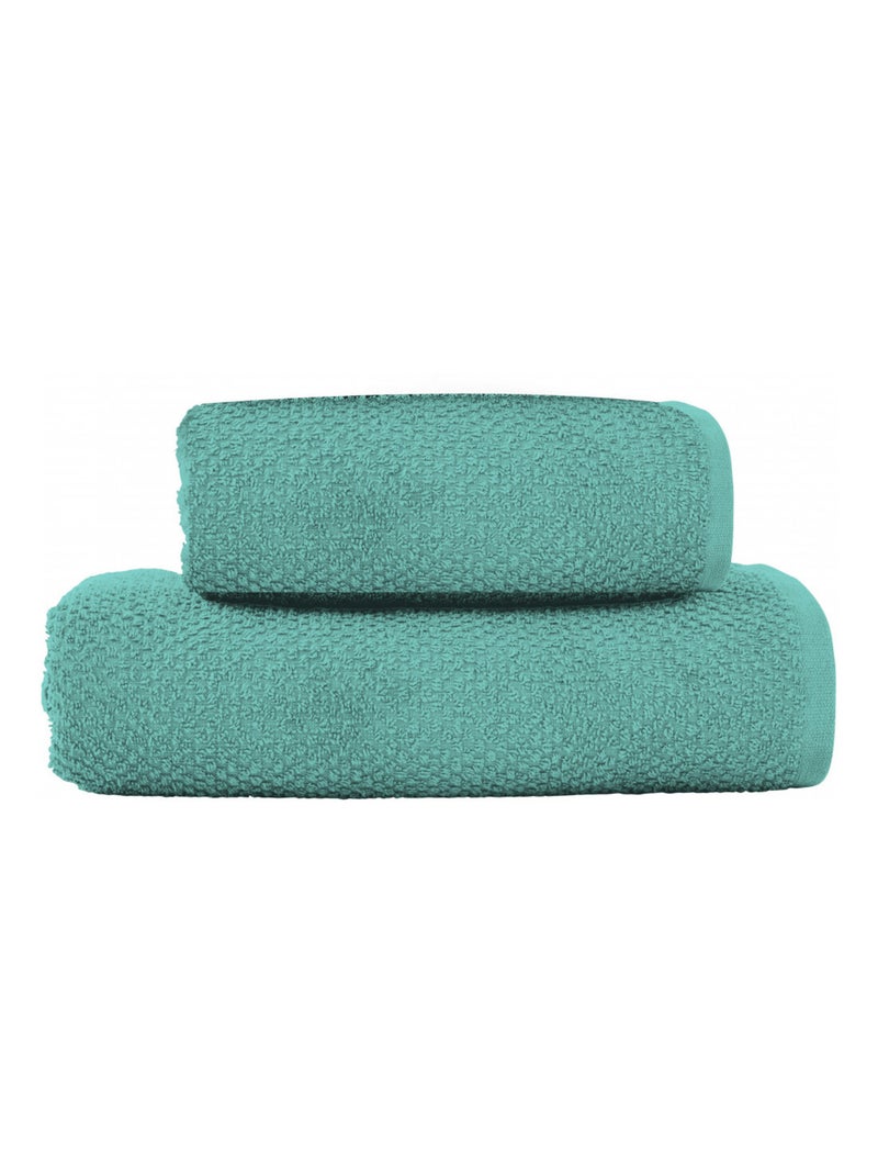 Guy Levasseur - Lot serviette de bain 70x140 et serviette de toilette 50x90 Bleu azur - Kiabi