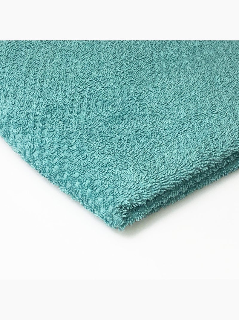 Guy Levasseur - Lot serviette de bain 70x140 et serviette de toilette 50x90 Bleu lagon - Kiabi