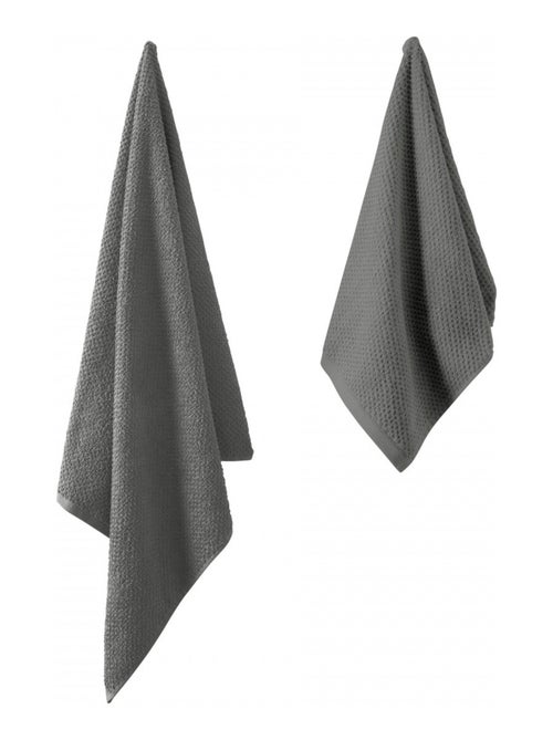 Guy Levasseur - Lot serviette de bain 70x140 et serviette de toilette 50x90 - Kiabi