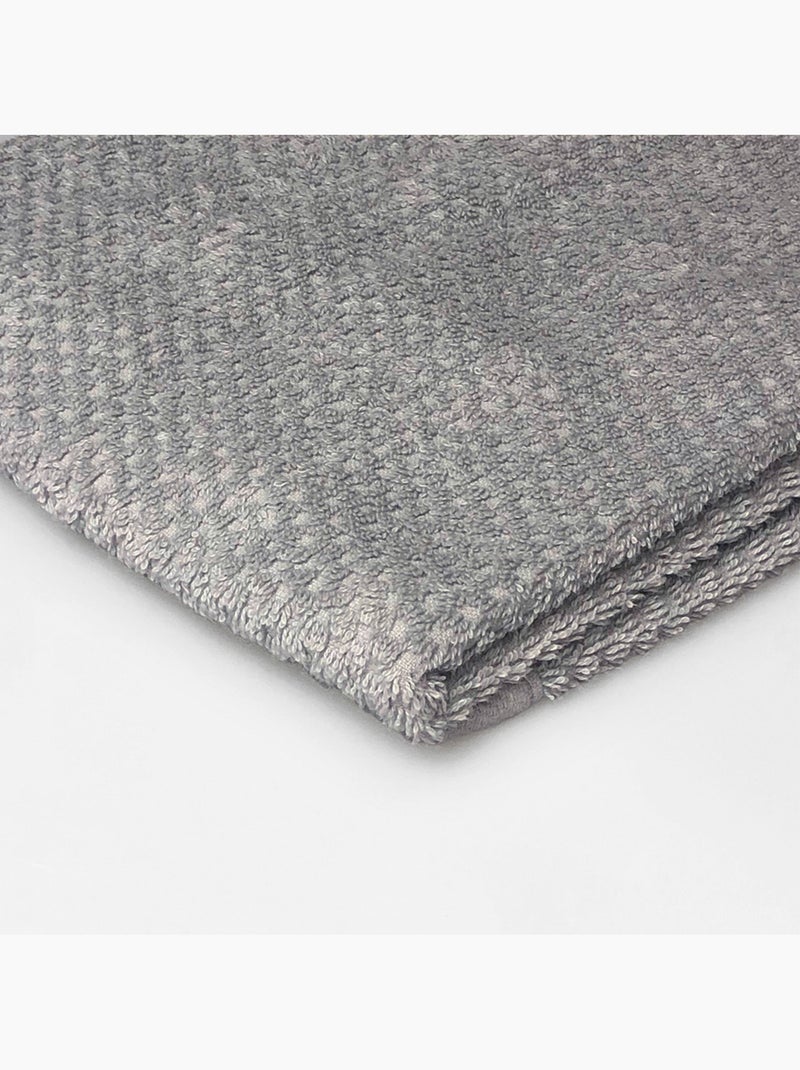 Guy Levasseur - Lot serviette de bain 70x140 et serviette de toilette 50x90 Gris foncé - Kiabi