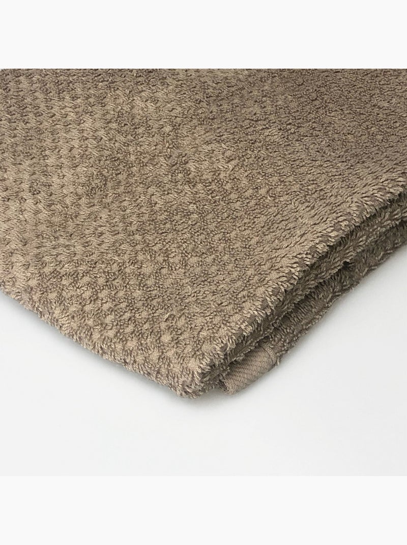 Guy Levasseur - Lot serviette de bain 70x140 et serviette de toilette 50x90 Taupe - Kiabi