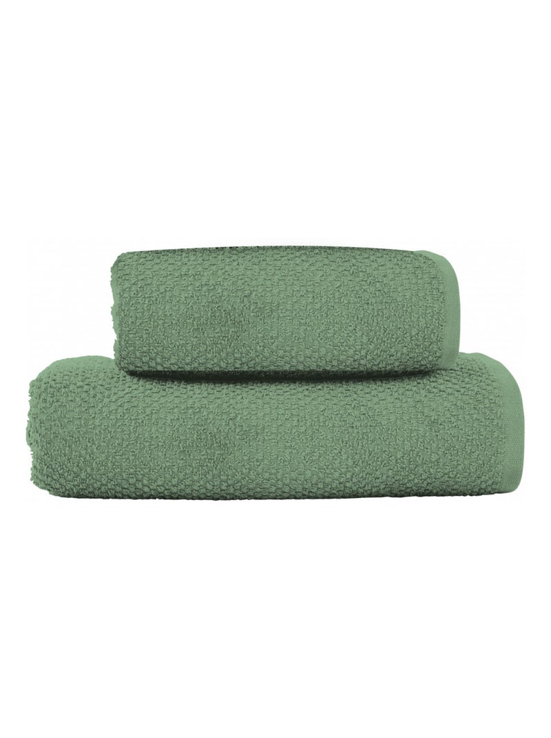 Guy Levasseur - Lot serviette de bain 70x140 et serviette de toilette 50x90 Vert d'eau - Kiabi