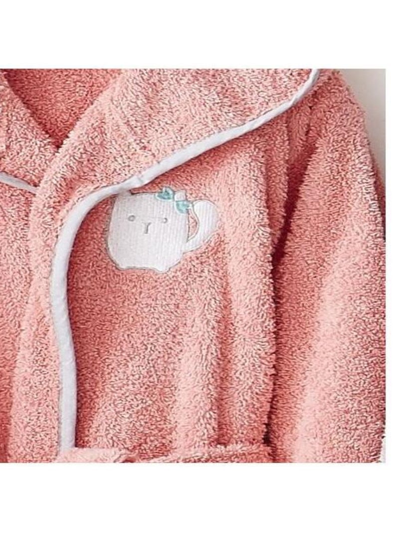 Guy Levasseur - Peignoir enfant en coton éponge Rose - Kiabi