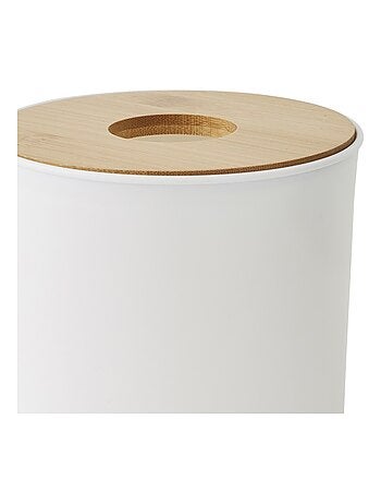 Guy Levasseur - Poubelle à coton couvercle bambou 1.5L