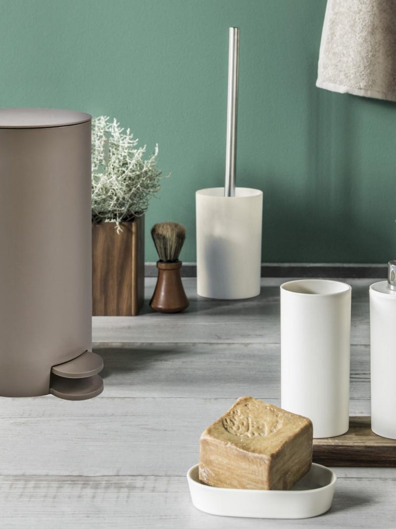 Guy Levasseur - Poubelle à pédale salle de bain 3L Gris taupe - Kiabi