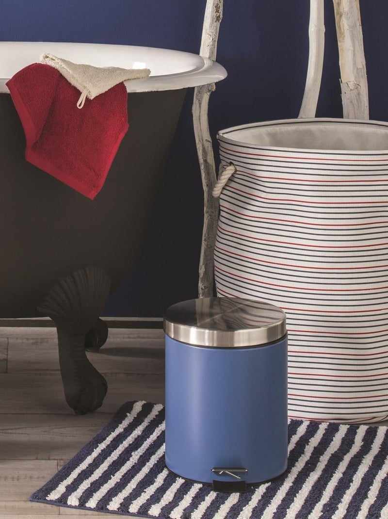 Guy Levasseur - Poubelle salle de bain à pédale 5L en métal Noir - Kiabi