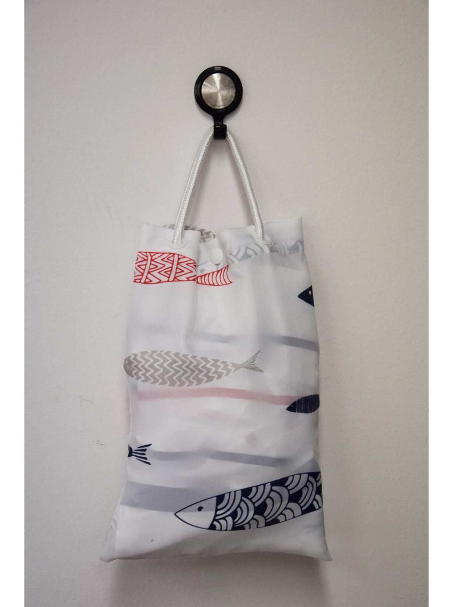 Rideau De Douche Imprimé Feuilles En Polyester 180x200 Cm - Blanc Avec 12 Anneaux Transparents - Déperlant Et Lavable