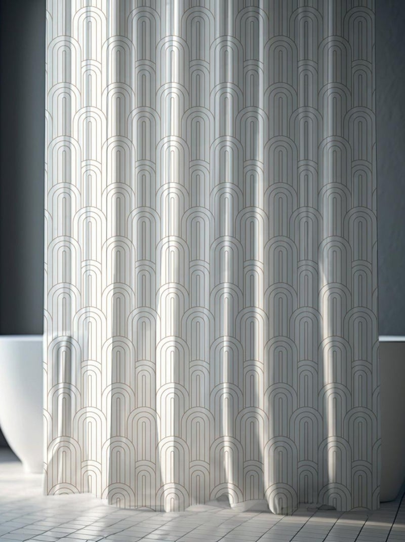 Guy levasseur - rideau de douche imprimé arche en polyester Beige - Kiabi