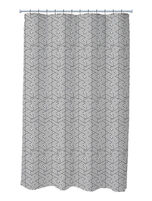 Guy Levasseur - Rideau de douche imprimé en polyester noir - Kiabi