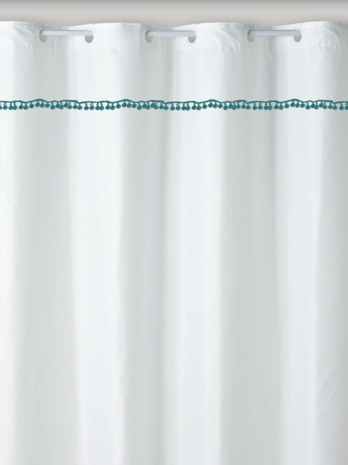 Guy Levasseur - Rideau de douche imprimé pompons en polyester - Kiabi
