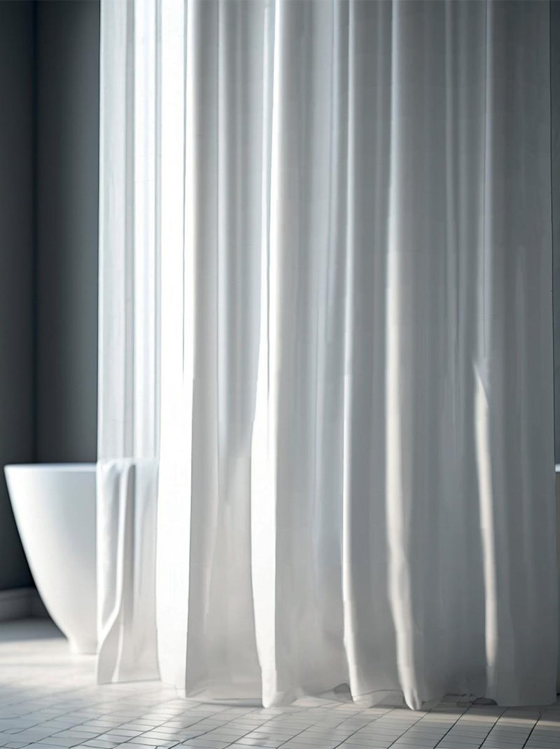 Guy Levasseur - Rideau de douche uni en polyester Blanc - Kiabi