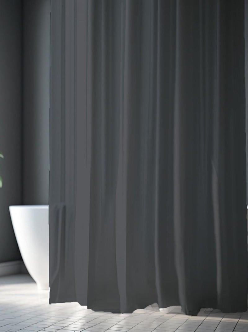 Guy levasseur - rideau de douche uni en polyester gris anthracite - Kiabi