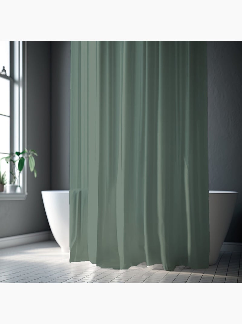 Guy levasseur - rideau de douche uni en polyester Vert Sauge - Kiabi