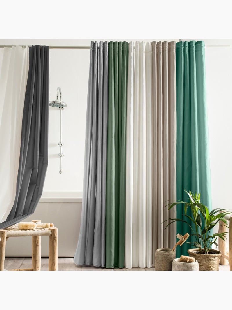 Guy levasseur - rideau de douche uni en polyester Vert Sauge - Kiabi