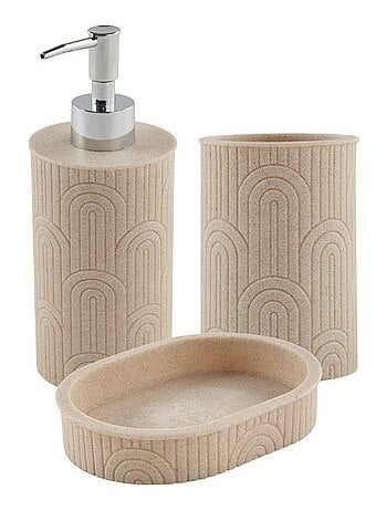 Guy Levasseur - Set de salle de bain 3 pièces en polyrésine blanc