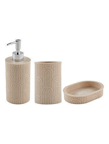 Guy Levasseur - Set de salle de bain 3 pièces en polyrésine blanc