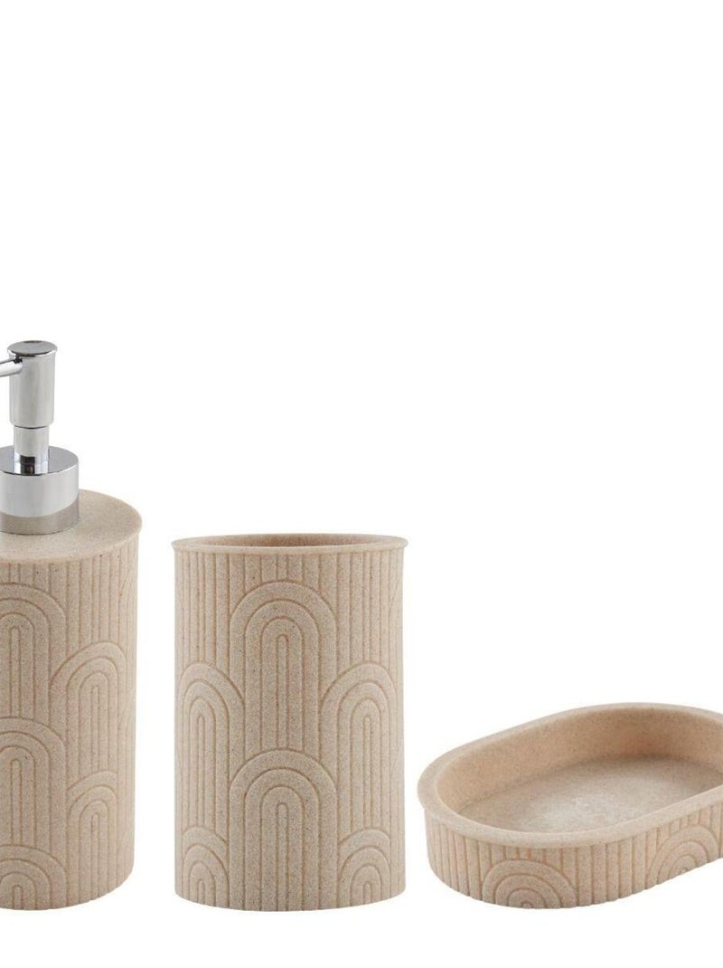 Guy Levasseur - Set de salle de bain 3 pièces en polyrésine blanc Blanc - Kiabi