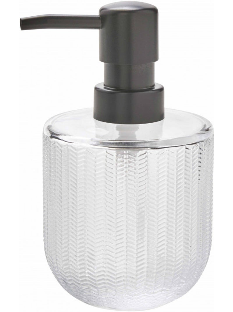Guy Levasseur - Set de salle de bain 9x9x14cm 2 pièces en verre transparent Noir Gris anthracite - Kiabi