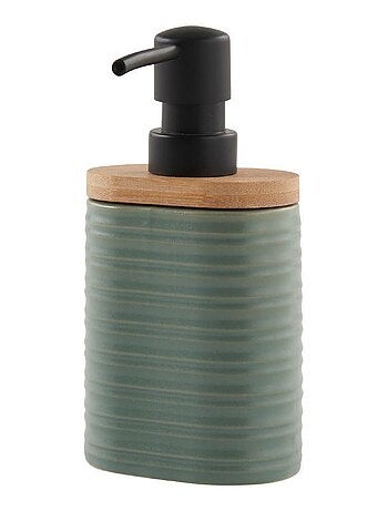 Guy Levasseur - Set salle de bain strié 3 pièces céramique vert sauge