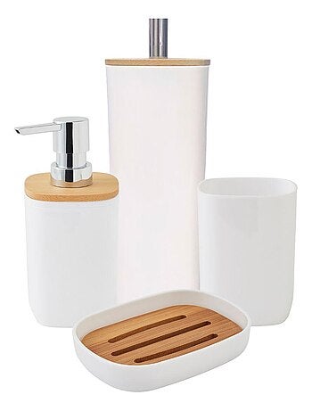 Guy Levasseur - Set de salle de bain en plastique et bambou sauge