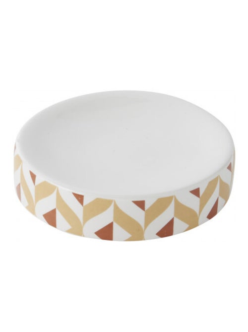 Guy Levasseur - Set salle de bain 2 pièces porte-savon céramique marron - Kiabi