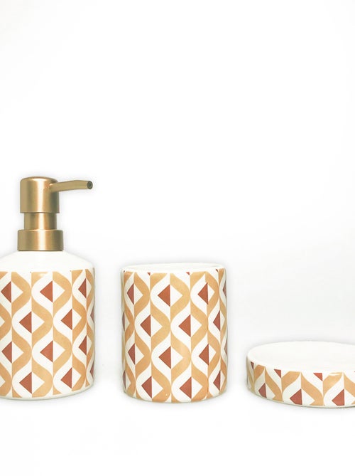 Guy Levasseur - Set salle de bain 3 pièces céramique marron - Kiabi