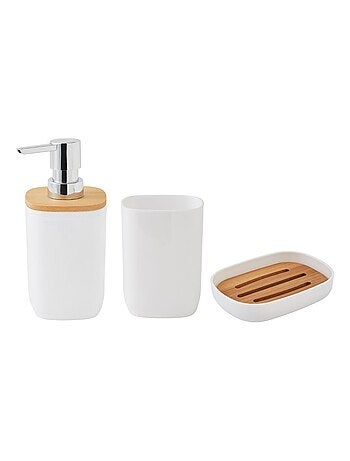 Guy Levasseur - Set de salle de bain en plastique et bambou sauge