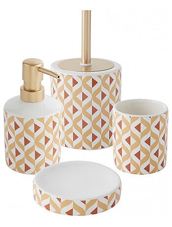 Guy Levasseur - Set salle de bain 4 pièces céramique marron