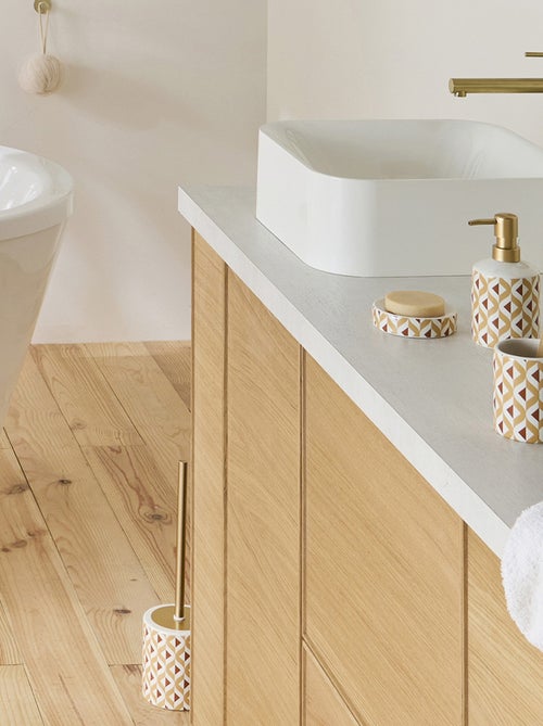 Guy Levasseur - Set salle de bain 4 pièces céramique marron - Kiabi