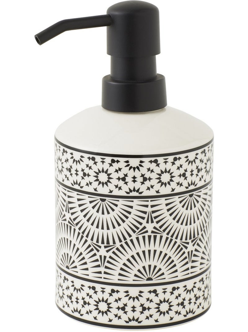 Guy Levasseur - Set salle de bain à motifs 3 pièces porcelaine blanc Blanc Noir Blanc - Kiabi