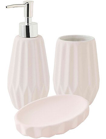Guy Levasseur - Set salle de bain à relief 3 pièces céramique #ffd4fc