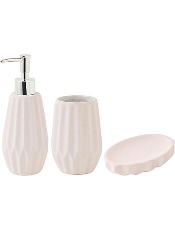 Guy Levasseur - Set salle de bain à relief 3 pièces céramique #ffd4fc