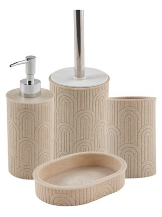 Guy Levasseur - Set salle de bain arche 4 pièces polyrésine beige