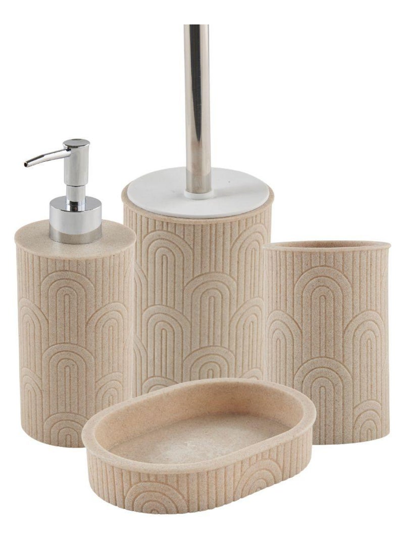 Guy Levasseur - Set salle de bain arche 4 pièces polyrésine beige Beige - Kiabi
