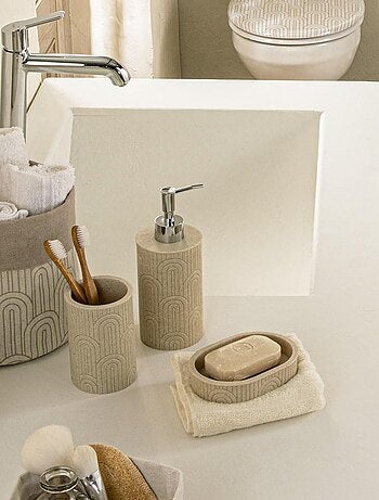 Guy Levasseur - Set de salle de bain 3 pièces en polyrésine blanc