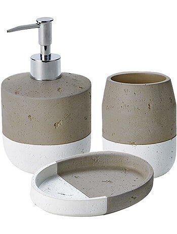 Guy Levasseur - Set salle de bain bicolore 3 pièces céramique