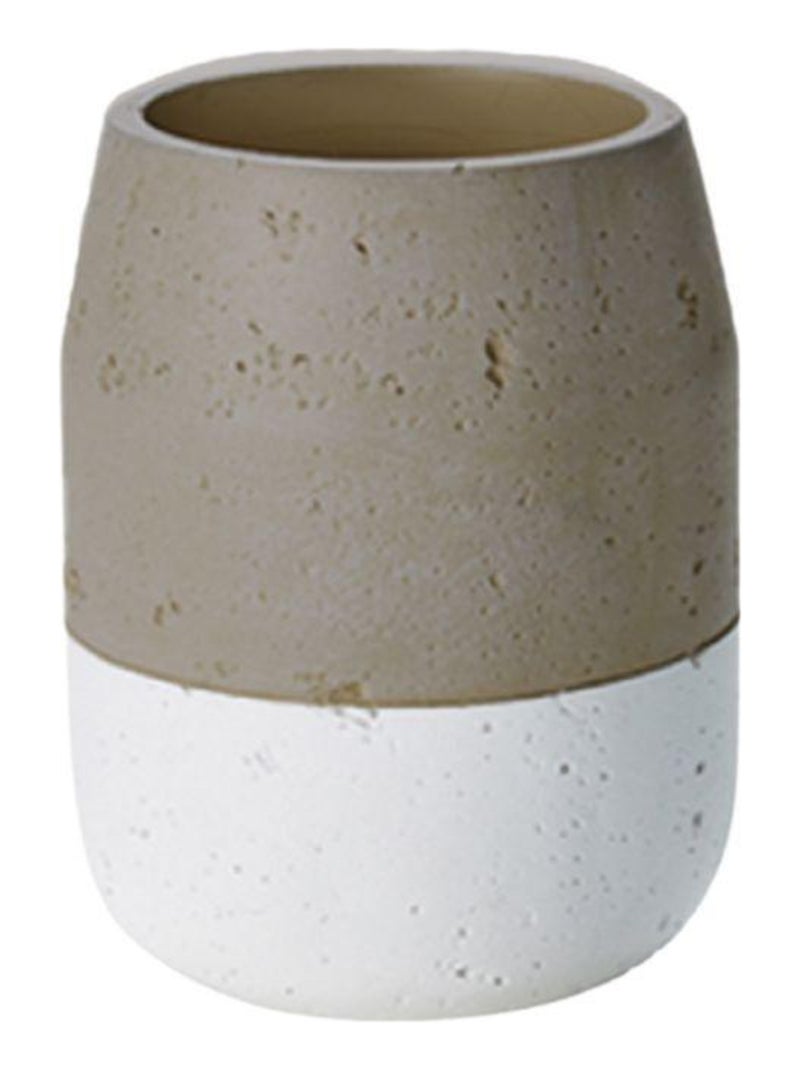 Guy Levasseur - Set salle de bain bicolore 4 pièces en céramique taupe Gris taupe - Kiabi