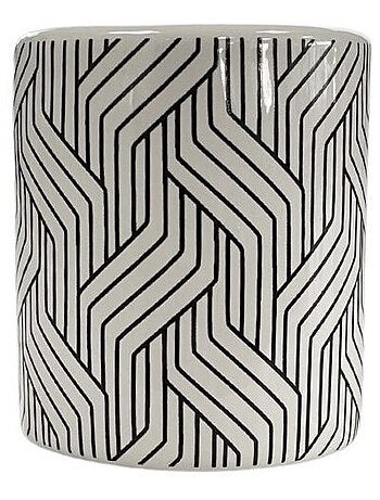 Guy Levasseur - Set salle de bain graphique 4 pièces céramique Noir et blanc