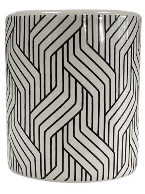 Guy Levasseur - Set salle de bain graphique 4 pièces céramique Noir et blanc - Kiabi