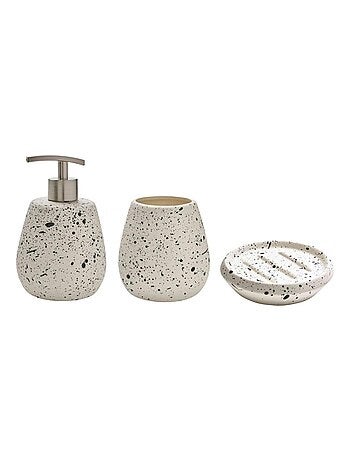 Guy Levasseur - Set salle de bain moucheté 3 pièces céramique