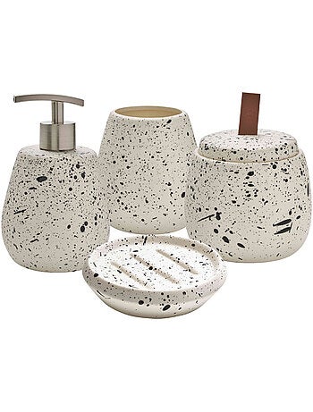 Guy Levasseur - Set salle de bain moucheté 4 pièces céramique