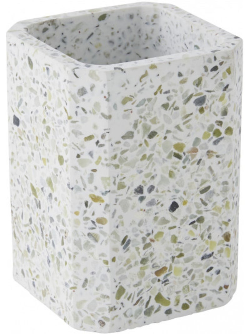 Guy Levasseur - Set salle de bain terrazzo 2 pièces porte-savon vert Vert/Sable - Kiabi