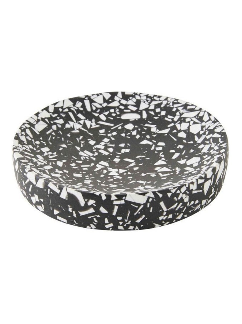Guy Levasseur - Set salle de bain terrazzo 4 pièces polyrésine Noir et blanc Noir Blanc - Kiabi