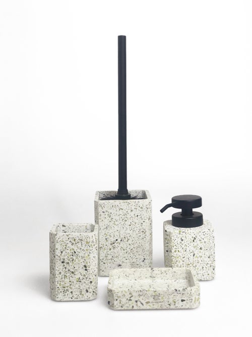 Guy Levasseur - Set salle de bain terrazzo 4 pièces polyrésine vert - Kiabi